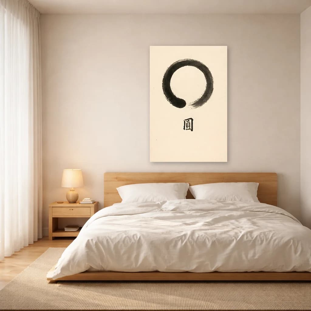 Enso Circle - The Way of Zen - Japanese Wall Art - Room Scene 3