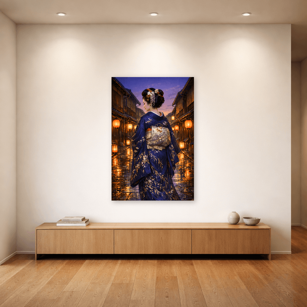Geisha al Crepuscolo - Arte Murale Giapponese - Room Scene 4