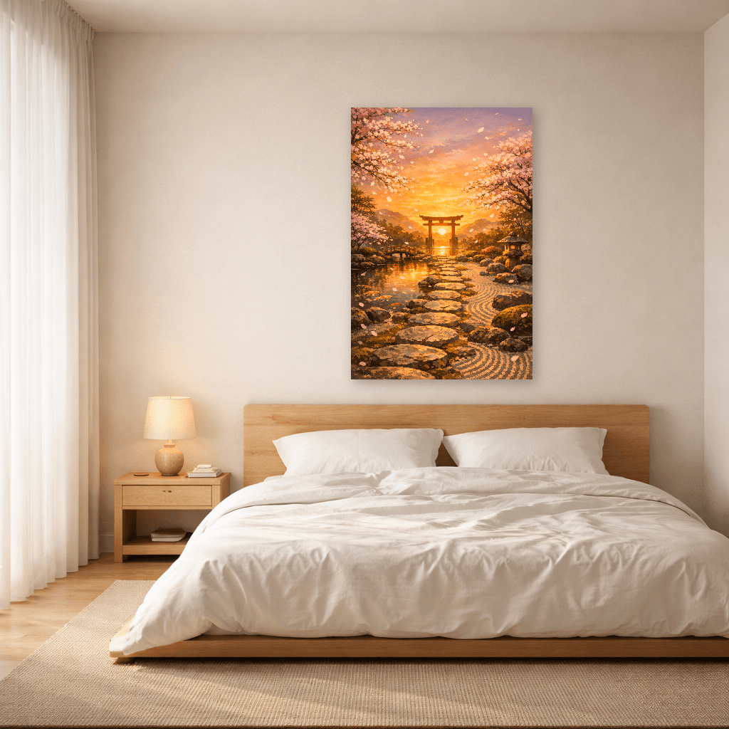 Ikigai - Reason for Being - Japanese Wall Art - Room Scene 3