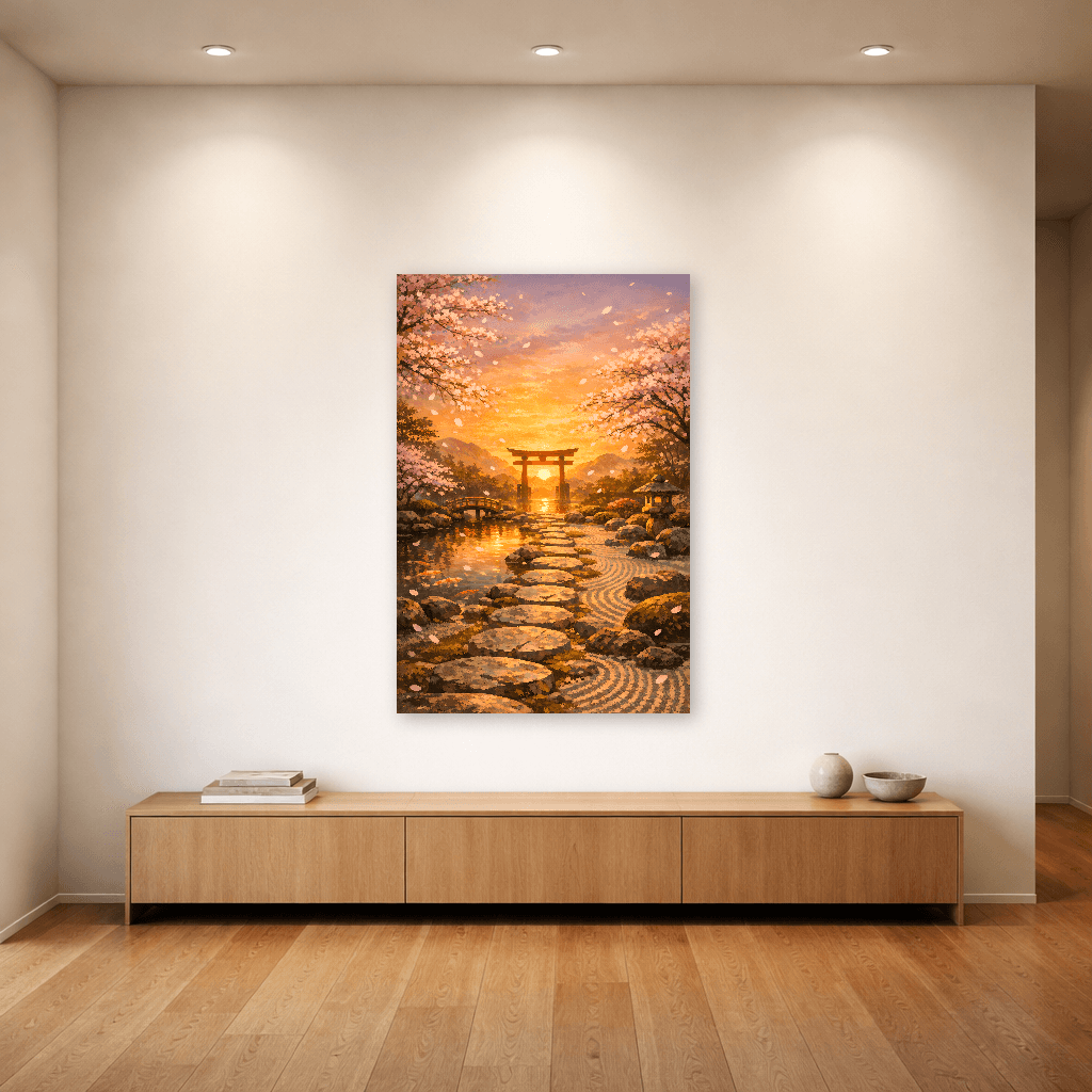 Ikigai - Reason for Being - Japanese Wall Art - Room Scene 4