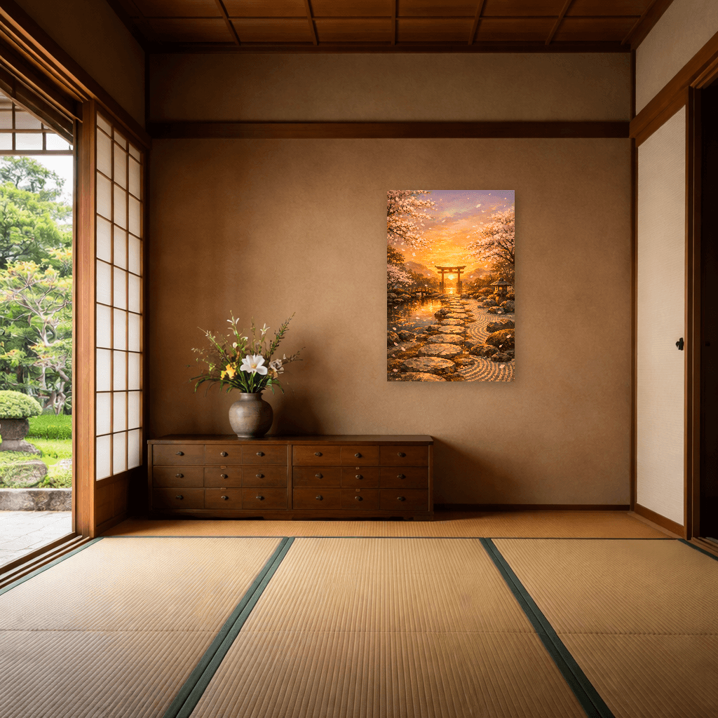 Ikigai - Reason for Being - Japanese Wall Art - Room Scene 6