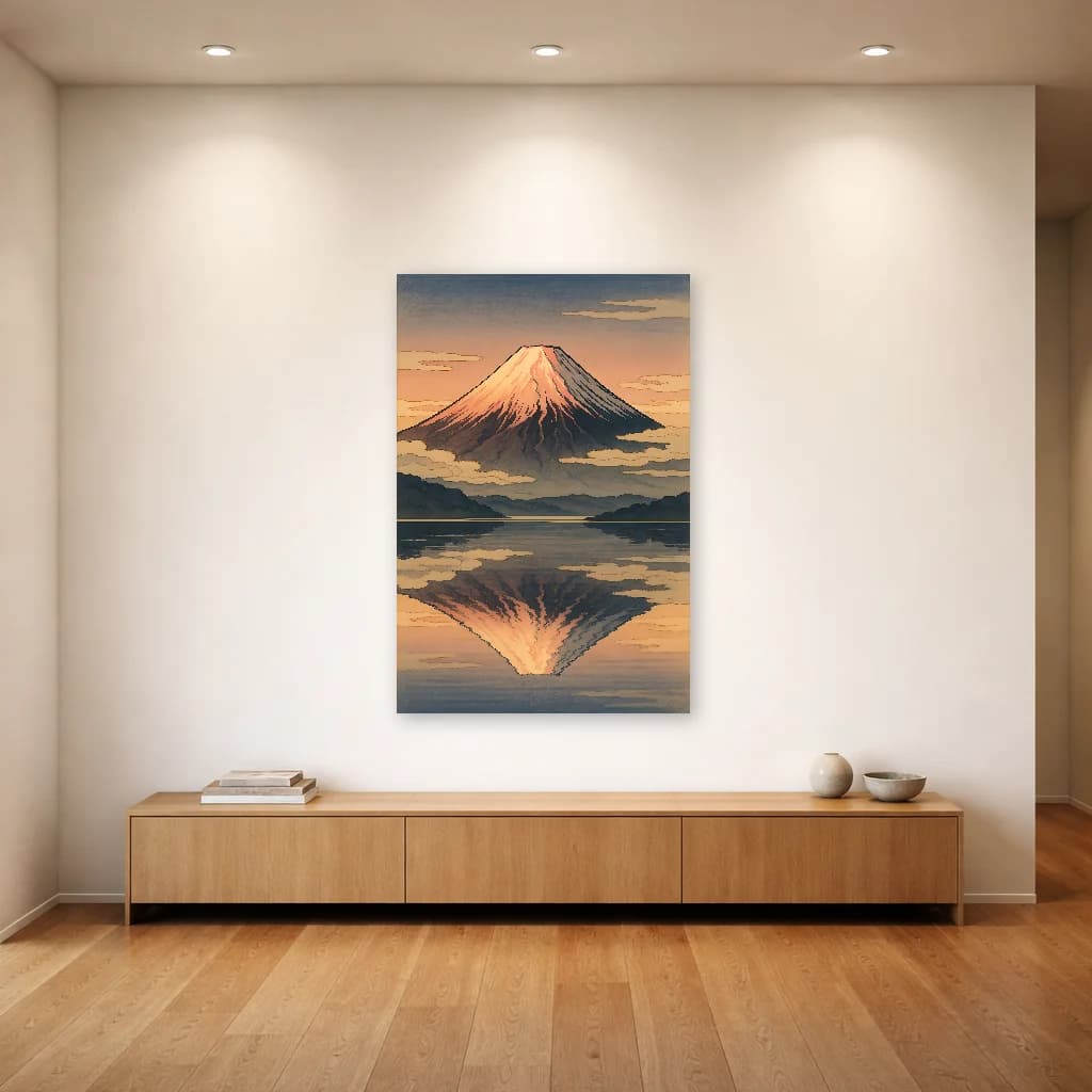 "Fuji all'Alba - Arte Giapponese da Parete" - Room Scene 4