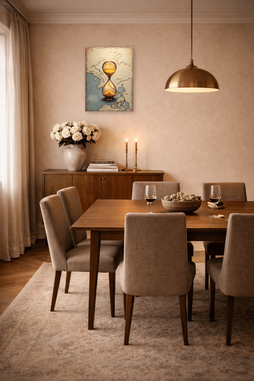 Tempio nella Nebbia - Japanese Wall Art - Room Scene 7